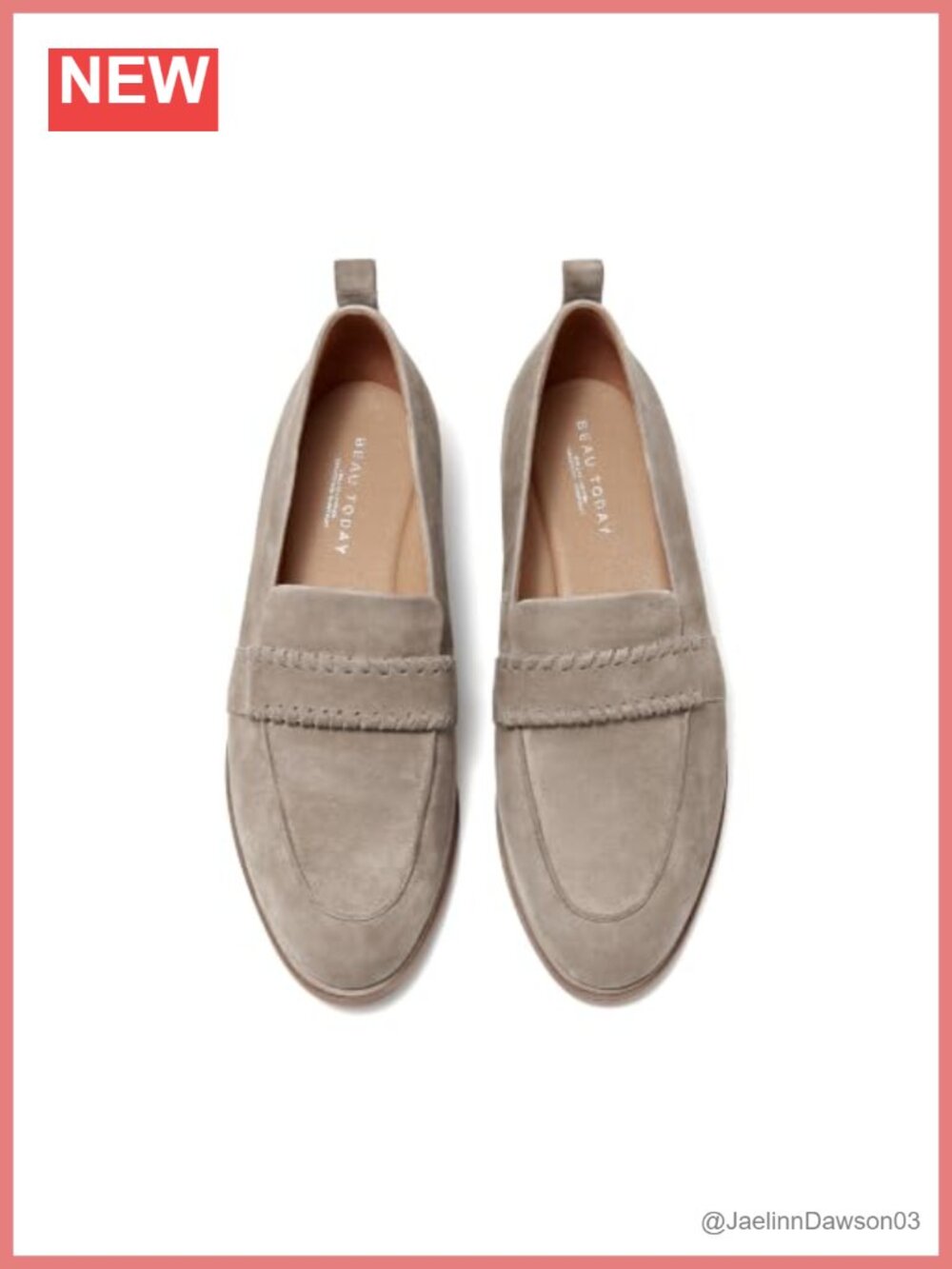 Suede Penny Loafers for Women - Lightweight Lambskin Slip On Flats